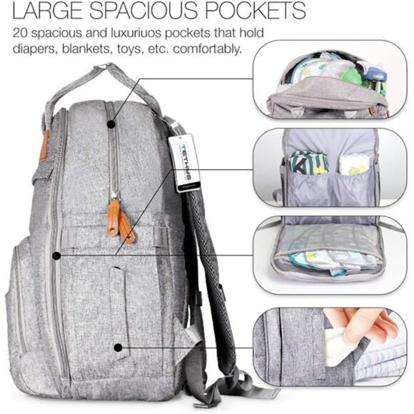 All Backpacks, Grey, Large (Pack of 1)